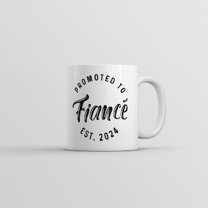 Crazy Dog T-Shirts Promoted To Fiance 2024 Mug Funny Family Wedding Announcement Coffee Cup-11oz - 1 of 4