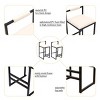 SEVOBAL Counter and Bar Stools Faux Leather Upholstered Modern Metal Frame Bar Chairs for Kitchen Island and Office, Beige, 16.53"*15.35"*31.69" - 4 of 4
