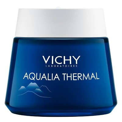 Vichy Aqualia Thermal Night Spa Cream and Face Mask, Anti-Fatigue with Hyaluronic Acid - 2.54oz