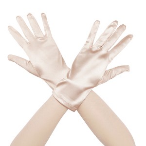 INSPIRE CHIC Women's Satin Lightweight Wrist Length Gloves - 1 of 4
