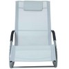 Outsunny Zero Gravity Rocking Chair Outdoor Chaise Lounge Chair Recliner Rocker with Detachable Pillow & Durable Weather-Fighting Fabric - 4 of 4