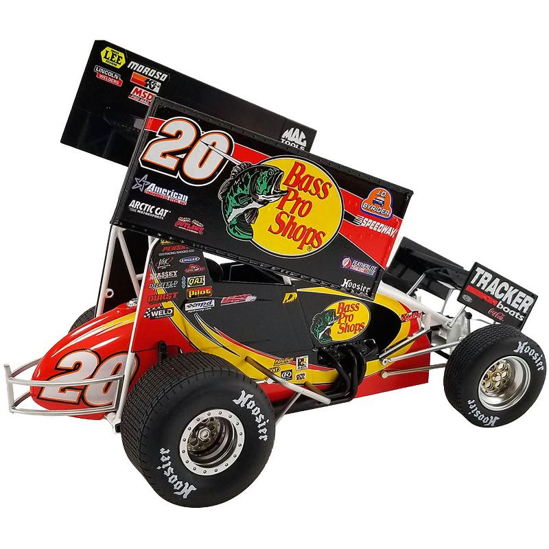 Winged Sprint Car #20 Danny Lasoski "Bass Pro Shops" "National Sprint Car Hall of Fame" 1/18 Diecast Model Car by ACME, 4 of 7