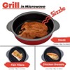 Itopfox Microwave Frying Pan Skillet with Lid, Grill & Crisper Pan for Fry, Sizzle, Brown Foods in Microwave, Cookware for Grilling, Reheating - 3 of 4