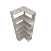 SEVOBAL Decorative Bookshelf 6 Tier Freestanding L-Shaped Corner Bookshelf Display Shelf Open Storage Rack Organizer, Gray, 21.65"*21.65"*64.57" - 3 of 4
