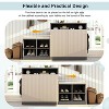 GDFStudio Beard Entryway Shoe Cabinet with Bench and Adjustable Shelves - 4 of 4