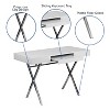 Flash Furniture 44.25''W x 21.625''D White Computer Desk with Keyboard Tray and Drawers - 4 of 4
