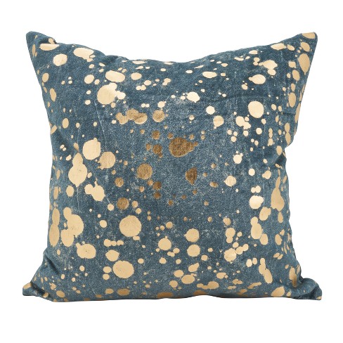 Saro Lifestyle 18 X18 Foil Spattered Statement Down Filled Throw