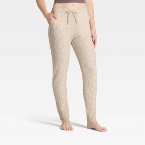 Women's Cashfeel Cable Knit Jogger Pants - Auden™ - 1 of 3