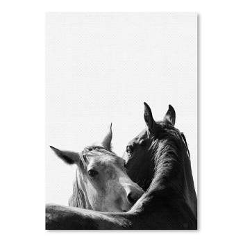 Americanflat Animal Minimalist Horses In Love By Nuada Poster