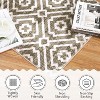 Modern Washable Geometric Area Rug, Non-Slip Stain Resistant Accent Mat, Soft Floor Carpet for Bedroom Entryway Laundry Room Living Room - 4 of 4