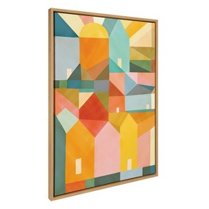 Kate & Laurel All Things Decor 28"x38" Sylvie Quiet Town Framed Canvas: Waunakee Crafted, Gallery-Wrapped Artwork - 1 of 4