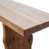Elm Wood Bench, Solid Wood Dining Bench, Entrance Bench, Shoe Bench, Suitable For Living Room, Bedroom, Hallway, Dining Room - 3 of 4