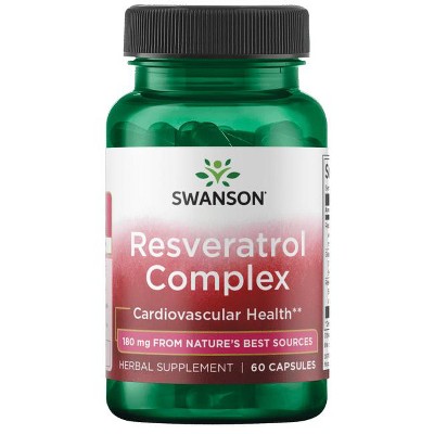 Swanson Resveratrol Complex 180 mg 60 Capsules.