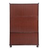 Keloyid Seusar Brownish Black Wood 46.3 in. Armoire with 2 Drawers, Mirror, Hanging Rod and Shelves - 3 of 4