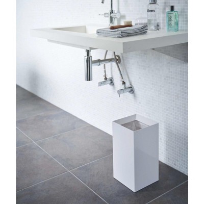 White Plastic Square Modern Waste Basket