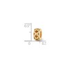 Black Bow Jewelry 14k Yellow Gold Plated Sterling Silver X Spacer Bead Charm - 3 of 4