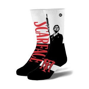 ODD SOX, Movies, Scarface Al Pacino, Novelty Crew Socks, Crazy Cool 80s - 1 of 4
