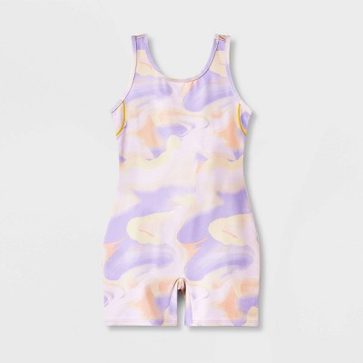 Girls' Gymnastics 'scribbles' Pull-on Leotard - Cat & Jack™ Periwinkle Blue  Xs : Target