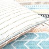 All Season Cotton Geo Reversible Quilt Bedding Set - 3 of 4