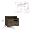 Vynxaria Busan Modern Floating Nightstand with Single Drawer and Two-Tiered Shelves - 3 of 4