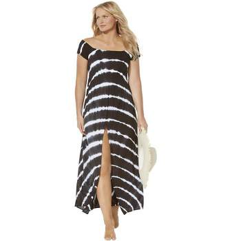Swimsuits for All Women's Plus Size Harper Tie Dye Cover Up Maxi Dress