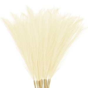 Unique Bargains Dried Plants Artificial Durable Small Fluffy Pampas Grass for Home, Office, Party 20 Pcs 21.7 Inch - 1 of 4