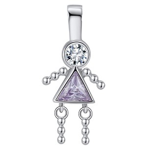 Baby Boy Birthstone Charm for Mom |Girl Birthday Kids for Family Tree Grandma Grandkids Necklace by Ginger Lyne CZ  Sterling Silver - 1 of 4