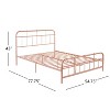 Christopher Knight Home Sabine Industrial Iron Platform Bed Frame with Rounded Corner Headboard and Footboard - 3 of 4