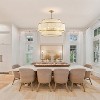 PAKOKULA 30 in. 6-Light Gold Bohemian Rattan Tiered Drum Chandelier with Beige Hand Woven Shades - 4 of 4