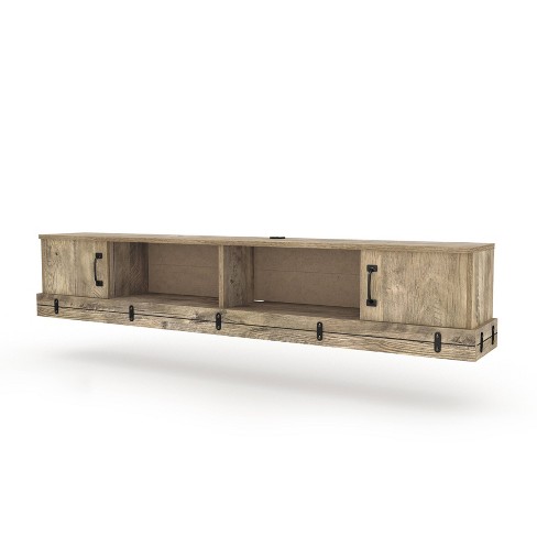 floating rustic tv stand