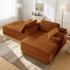 Myinda 2-Piece Oversized Boneless Compression Sofa Couch, Corduroy  Loveseat, No Assembly Required - 4 of 4