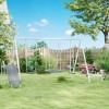 Resenkos 5-in-1 Swing Set, Heavy Duty A-Frame, Saucer Swing, Slide, Seesaw, Glider, Kids Outdoor Playset, Gray - 3 of 4