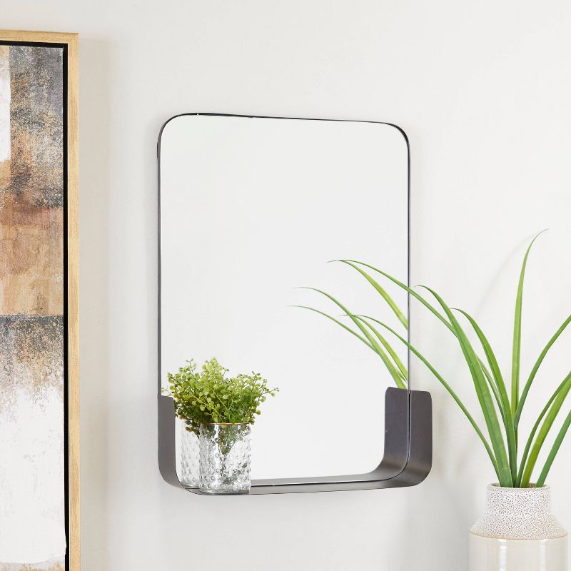Metal 1 Shelf Wall Mirror - CosmoLiving by Cosmopolitan, 1 of 6