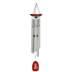 Woodstock Chimes Signature Collection, Woodstock Pet Memorial Chime, 24'' Cat Silver Wind Chime RMCAT
