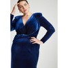 ELOQUII Velvet Tie Waist Gown - 3 of 4