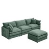 GDFStudio Ovia Modern 102'' 3-Seater L Shaped Chenille Upholstered Modular Sectional Sofa with Pillows - 4 of 4