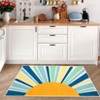 Colorful Machine Washable Area Rug, Non-Slip Indoor Carpet for Living Room, Bedroom, Modern Minimalist Front Door Mat with Sun Accent Design. - 3 of 4