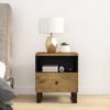 vidaXL Cabinet Storage Accent Nightstand End Table for Bedroom Solid Wood - 3 of 4