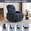 GustoWave Power Lift Recliner Chair for Adult, Massage & Heat, Side Pockets, 2 Cup Holders for Living Room, Striped Corduroy - 4 of 4
