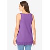 Woman Within Plus Size Lace-Trim V-Neck Tank - 3 of 4