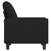 vidaXL Comfortable Black Sofa Chair in Fabric and Metal - Modern 1-Seater Design for Living Room/Office/Lounge Area - 3 of 4