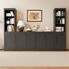 GustoWave 62.99 Inch Modern Buffet Cabinet, 4-Door Sideboard Cabinet with Storage,  for Living Room, Dining Room & Office - 3 of 4
