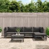 vidaXL Anthracite Steel Patio Lounge Set with Thick Cushions and Modular Design for Outdoor Living Space - 2 of 4