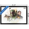 Trends International Star Wars: The Book of Boba Fett - Boba and Fennec Shand Illustrated Framed Wall Poster Prints - 3 of 4