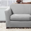 3pc Ultimate Stretch Leather Loveseat Slipcovers - Sure Fit - 3 of 4