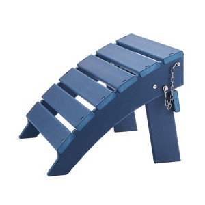 VEVOR Adirondack Ottoman, 15.7L x 18.9W x 13H Inch HDPE Plastic Folding Adirondack Ottoman, Weather-Resistant Foot Rest for Adirondack Chair, Blue - 1 of 4
