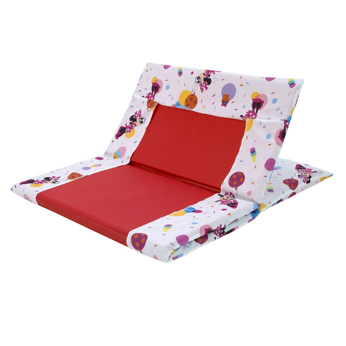 NoJo Disney Minnie Mouse Let's Party Pink, Lavender, and White Balloons, Cupcakes, and Confetti Preschool Nap Pad Sheet - thumbnail 5