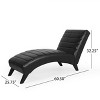 GDFStudio Metter Contemporary Faux Leather Channel Stitch Chaise Lounge - 3 of 4