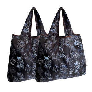 Wrapables Foldable Tote Nylon Reusable Grocery Bag (Set of 2) - 1 of 4