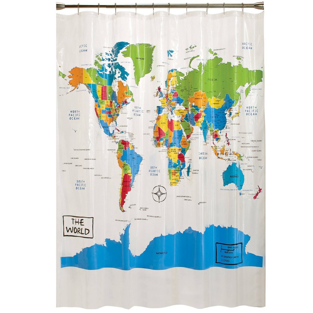 Photos - Shower Curtain The World  - SKL Home